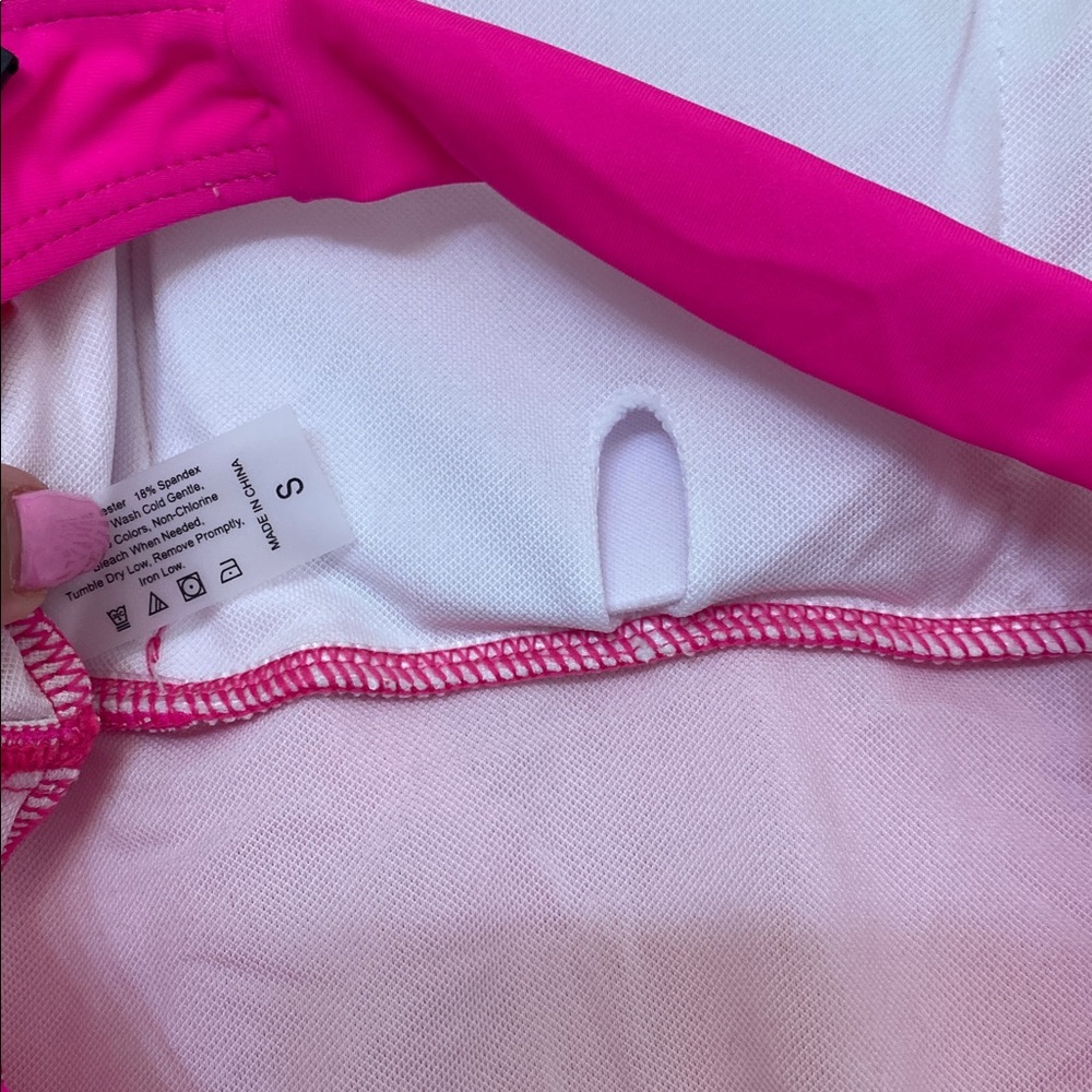 Pink Ruffled One-Piece Swimsuit - Picture 6 of 6